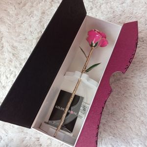 Preserved Real Rose Gilded Pink Rose